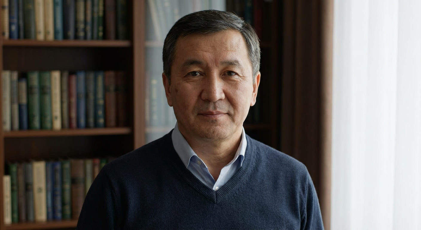 Портрет Досыма Сатпаева, физика-аналитика проекта SpectraTech Analytics